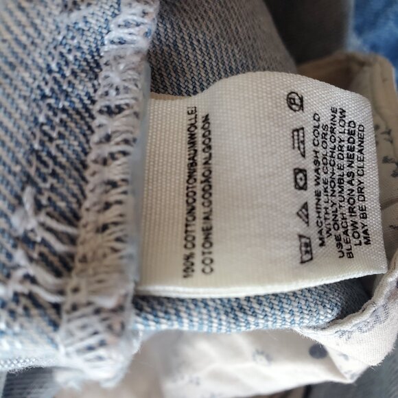 NWT Free People Denim Mini Skirt With Buttons - Picture 2 of 5